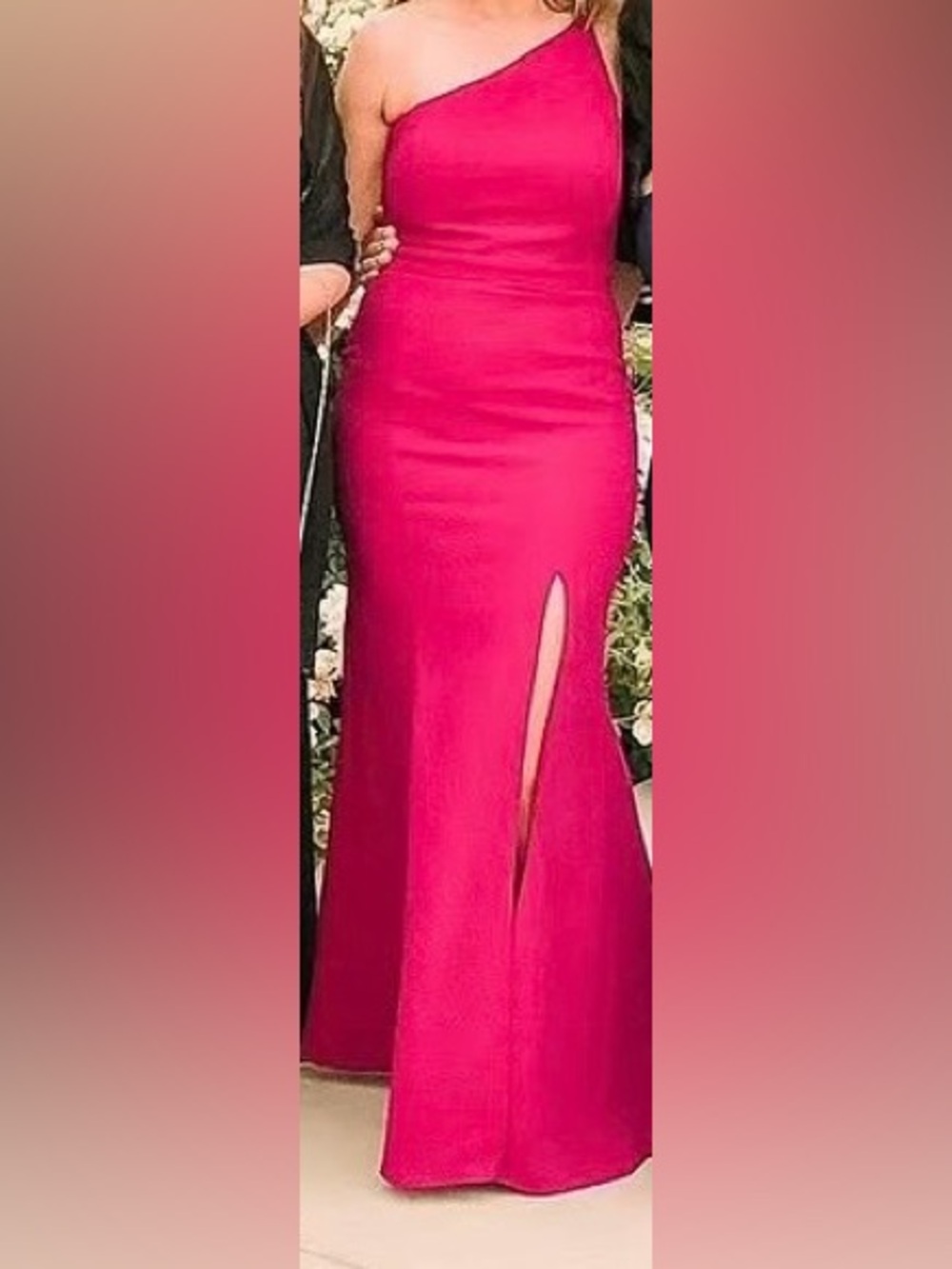 Xscape Women's Magenta Spaghetti Strap Dress Top